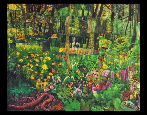 Paper collage art by Lineal