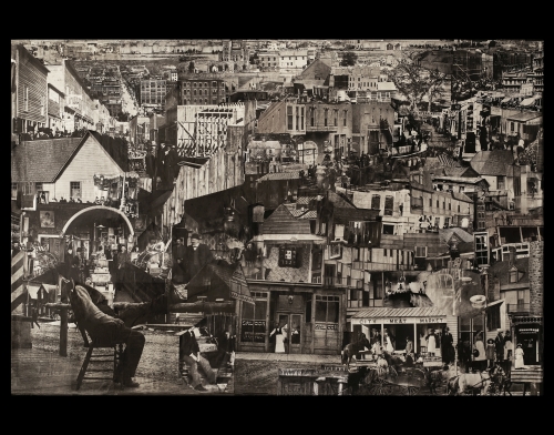 Paper collage art by Lineal